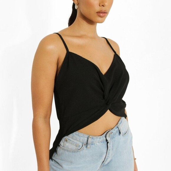 boohoo Maxi Length CAMI Top Layering Scoop Neck Black Ladies 8 NWT GLAM Sold OUT - Picture 2 of 6